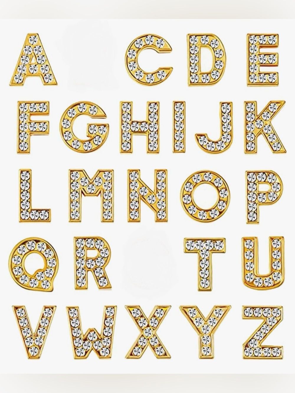 Golden Initial Croc Jibbitz